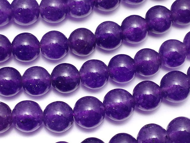 Dark Purple Color Jade Round 6mm 1strand beads (aprx.15inch / 38cm)