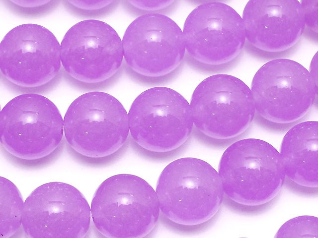 Purple Color Jade Round 10mm 1strand beads (aprx.14inch / 35cm)
