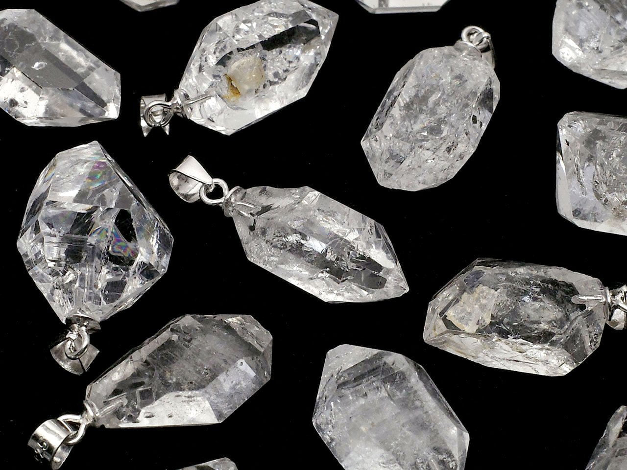 NYHerkimer Diamond AAA Rough Rock Nugget Pendant [L size] Silver925 1pc