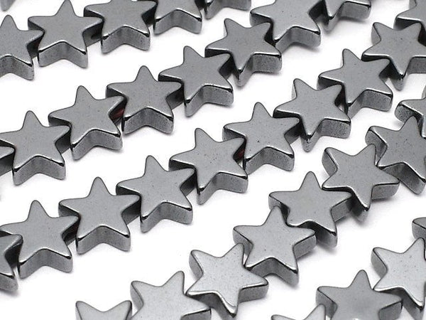 [Video] Hematite star 6x6mm x 2mm 1strand beads (aprx.15inch / 36cm)