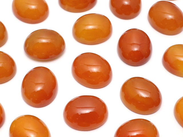 [Video] Carnelian AAA Oval Cabochon 12x10mm 5pcs