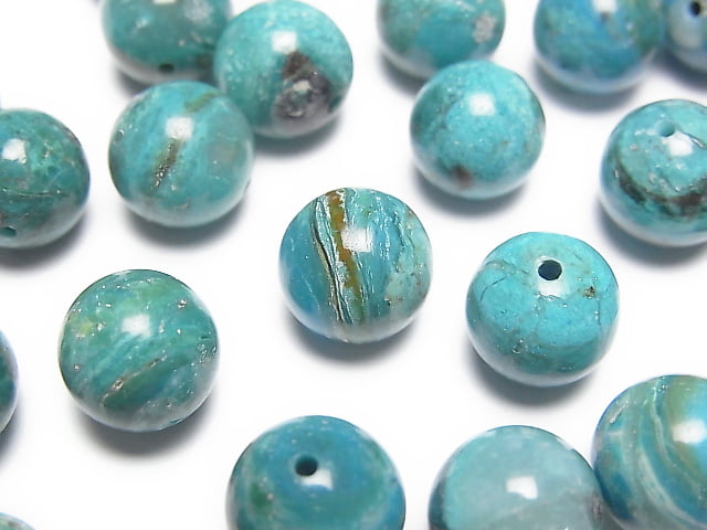 [Video] Top Quality Peru Blue Opal AAAAA Round 10mm 2pcs