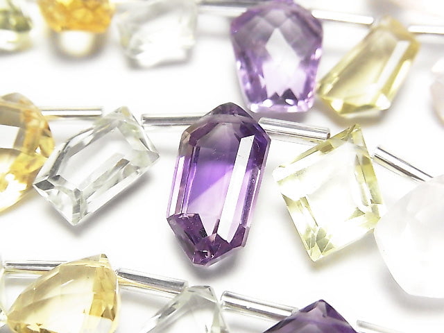 [Video]High Quality Mixed Stone AAA Fancy Shape Faceted half or 1strand (12pcs)