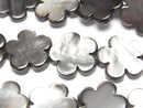 Black Shell AAA Flower motif 18 x 18 x 3 mm 1/4 or 1strand beads (aprx.15 inch / 38 cm)