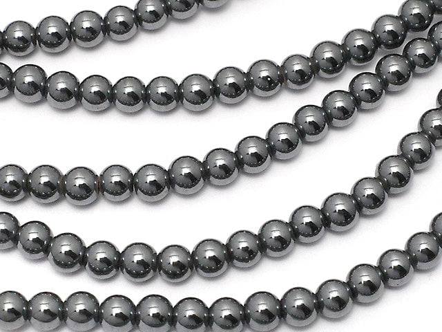 Hematite  Round 3mm 1strand beads (aprx.15inch/38cm)