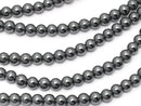 Hematite  Round 3mm 1strand beads (aprx.15inch/38cm)