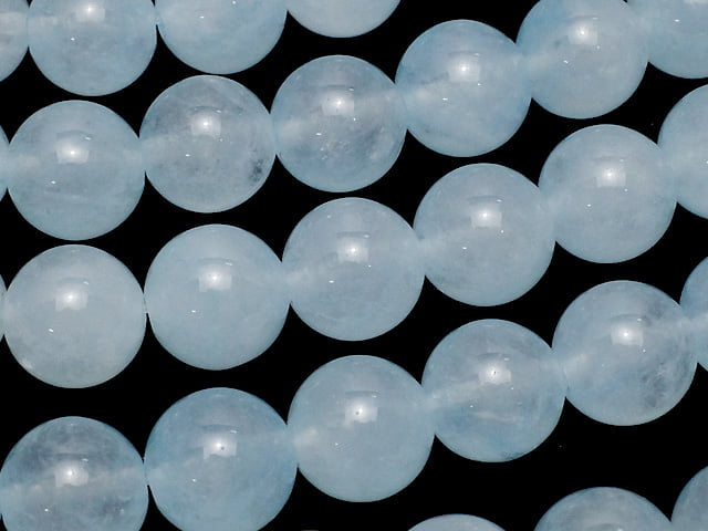Light blue jade round 10mm 1strand beads (aprx.15inch/36cm)