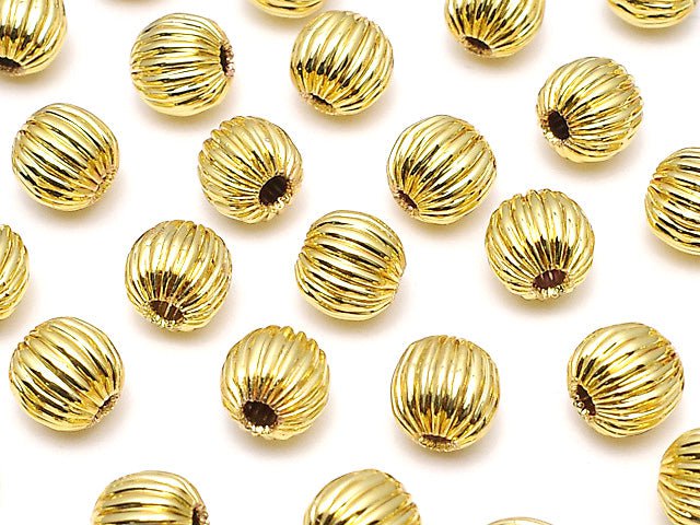 Metal parts Line Carved Round 4,6,8mm Gold color 20pcs