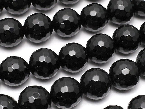 [Video] Onyx  128Faceted Round 10mm 1strand beads (aprx.15inch/38cm)