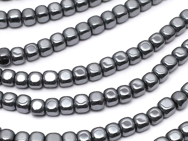 Hematite  Small Size Cube 3x3mm x3mm  1strand beads (aprx.15inch/38cm)