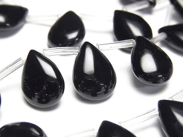 Onyx  Pear shape (Smooth) 14x10x5mm half or 1strand beads (aprx.14inch/34cm)