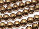 Hematite Round 8mm Bronze color coating 1strand beads (aprx.15inch / 38cm)