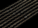 14KGF Flat Long Cable Chain 1.7mm [40cm][45cm][50cm] Necklace 1pc