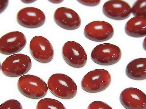 [Video] Red Agate AAA Oval Cabochon 8x6mm 10pcs