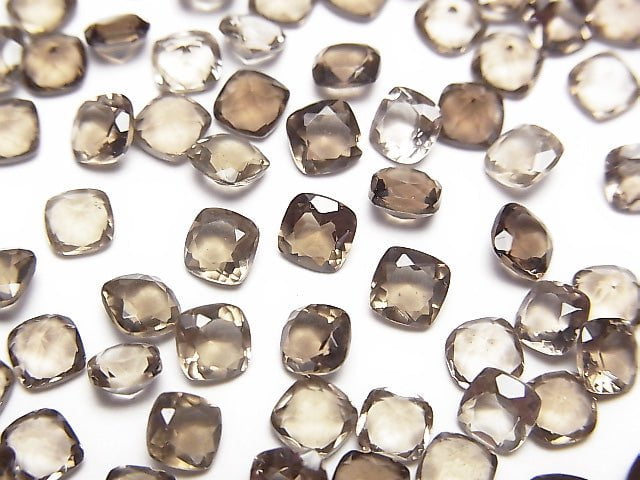 [Video] High Quality Smoky Quartz AAA Loose Square Faceted 4x4mm 10pcs
