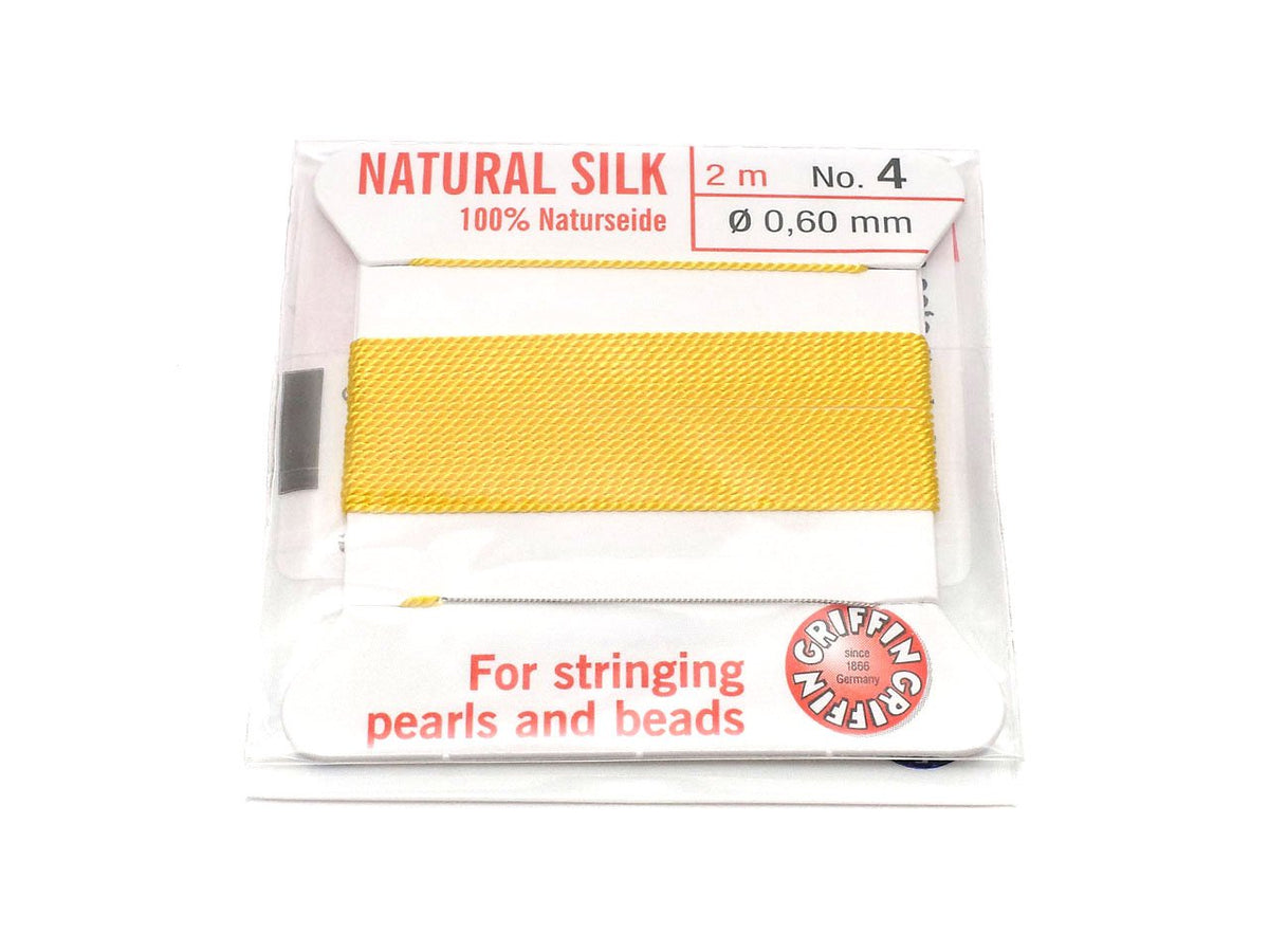 Griffin Cord (Silk Bead Cord Thread) [0.30mm-0.70mm] Yellow 1pc