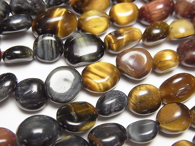 Tiger's Eye AA++ 3 color mix Nugget 1strand beads (aprx.15inch / 38cm)