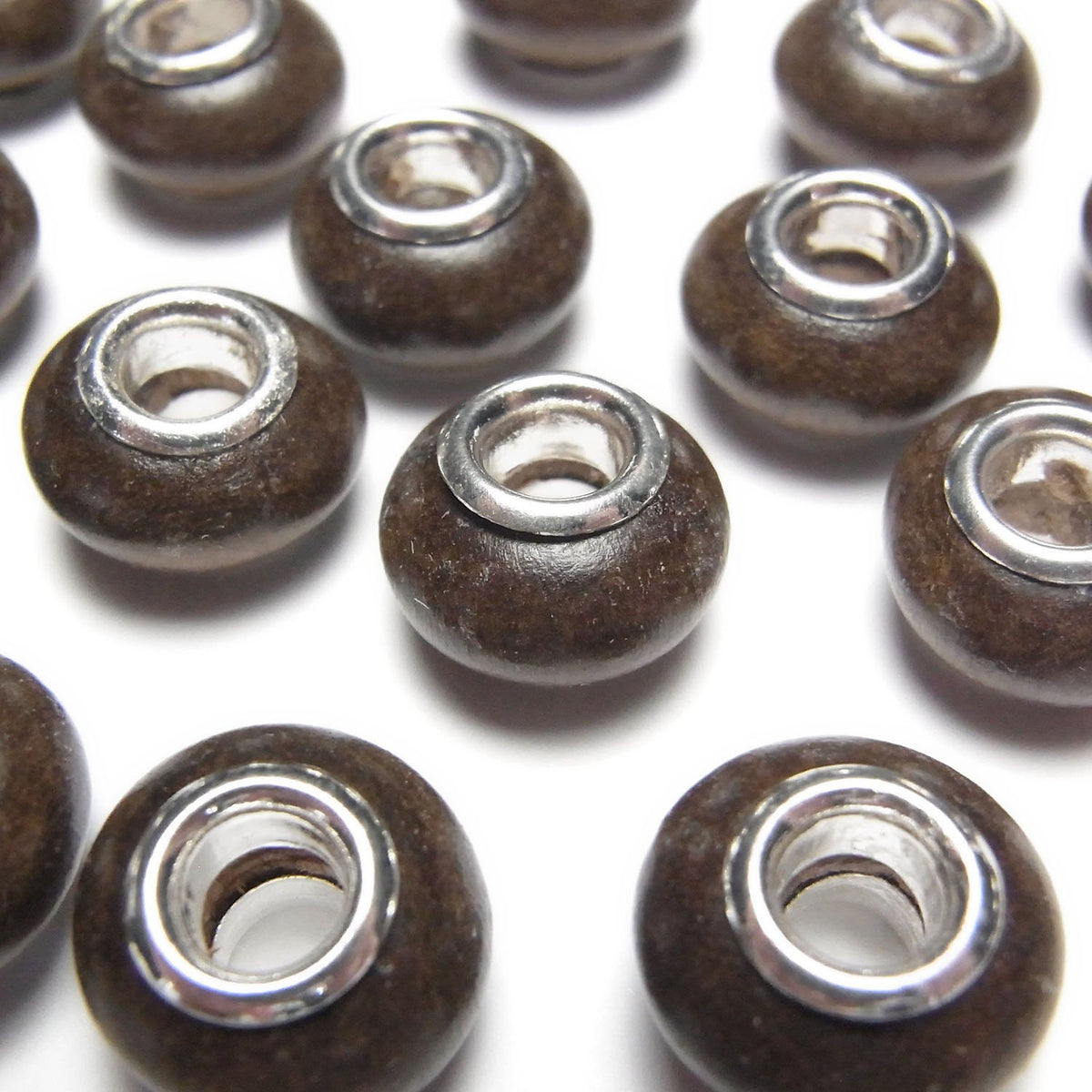 Graue Holz Rondelle 14mm [5mm Loch] 5 Stück 2,79 $!