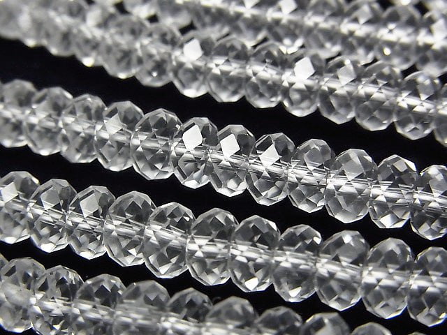 [Video] High Quality! Crystal AAA Faceted Button Roundel 6x6mm "Special cut" half or 1strand beads (aprx.15inch / 38cm)