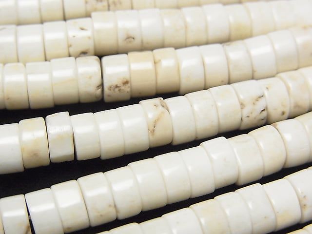 1strand $4.79! Magnesite   Rondelle (Tube )6x6x3mm 1strand beads (aprx.15inch/37cm)