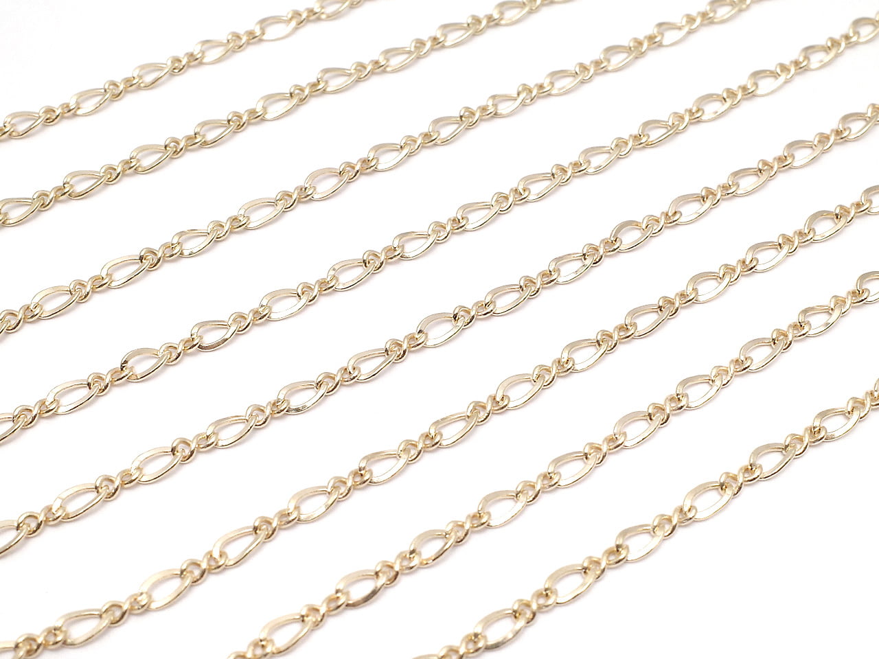 14KGF 費加洛鍊（長短鍊）3mm 麻花 10cm