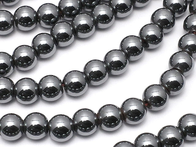 Hematite  Round 5mm 1strand beads (aprx.15inch/38cm)