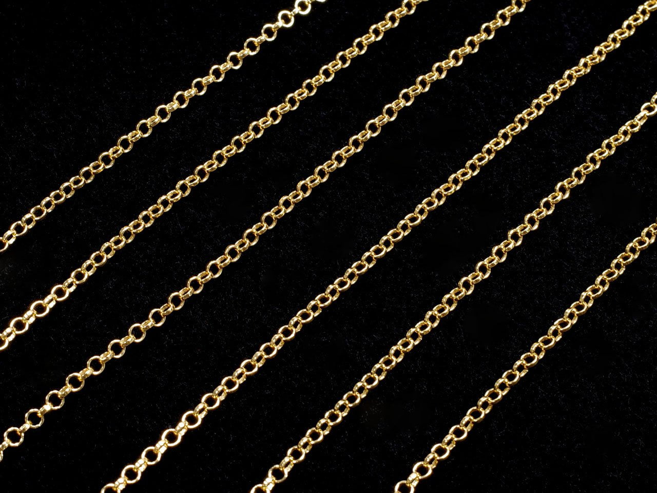 Silber925 Rolo Kette NO.2 1.7mm 18KGP [40cm][45cm][50cm][60cm] Halskette 1Stück