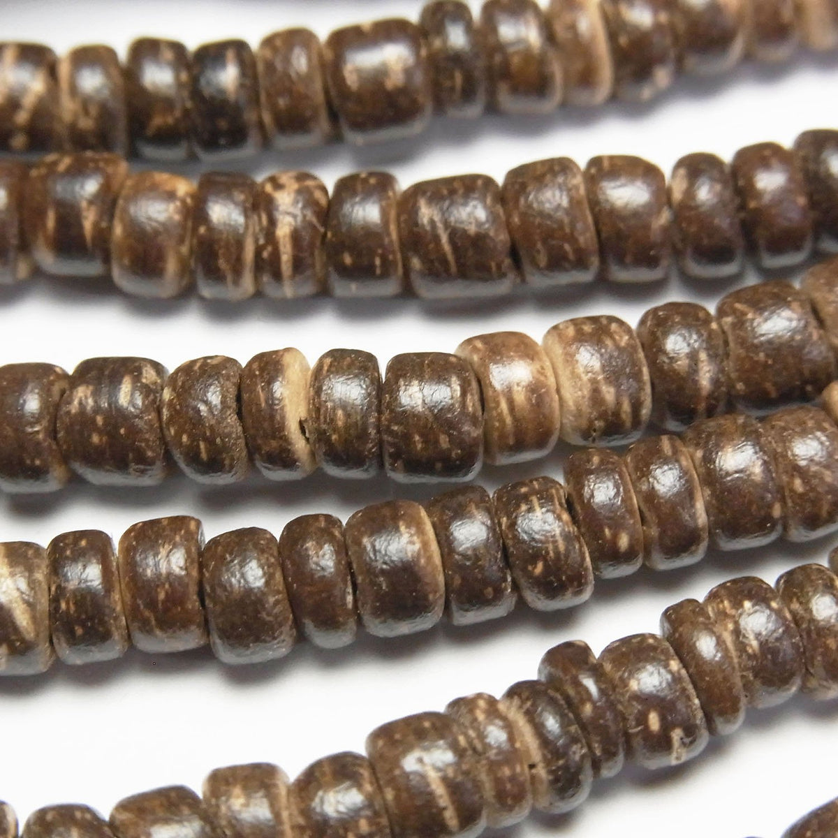 Coconut Rondelle, Brown, 5x5x3mm, 1strand beads (approx. 15 inches/36 cm)