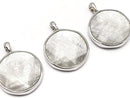 Meteorite (Muonionalusta ) Pendant  Both Side Finish 22mm Silver925