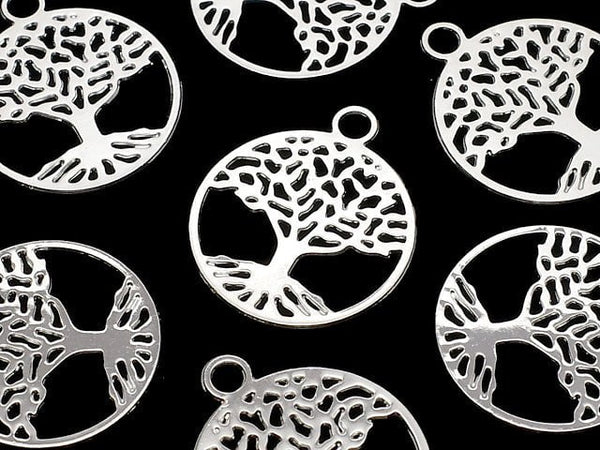 Metal Parts Holy Charm [Tree of Life] 23 x 20 Silver Color 1 pc $0.99!