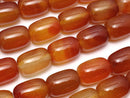 [Video] Mixed Carnelian Rice (Tube) 13.5x10x10mm 1strand beads (aprx.15inch/36cm)