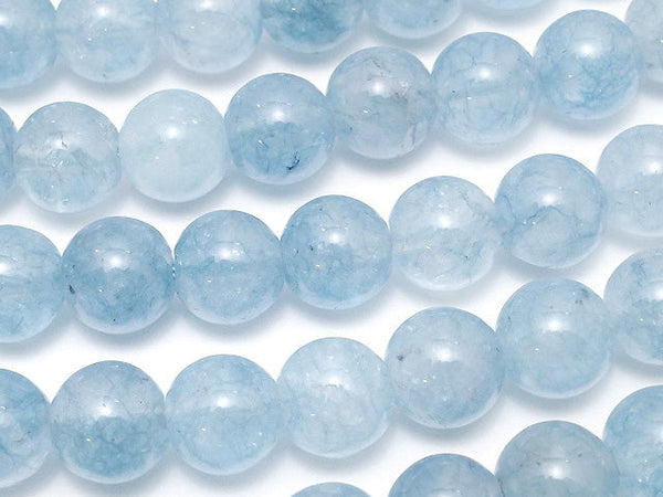 Blue color Jade Round 8mm 1strand beads (aprx.14inch/36cm)