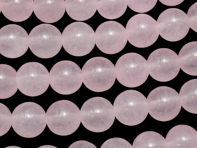 Pink Color Jade (Clear Type) Round 8mm 1strand beads (aprx.15inch / 36cm)