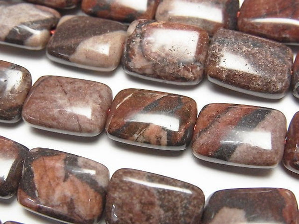 1 strand $7.79! Red picture Jasper rectangle 14 x 10 x 6 mm 1strand beads (aprx.15 inch / 37 cm)