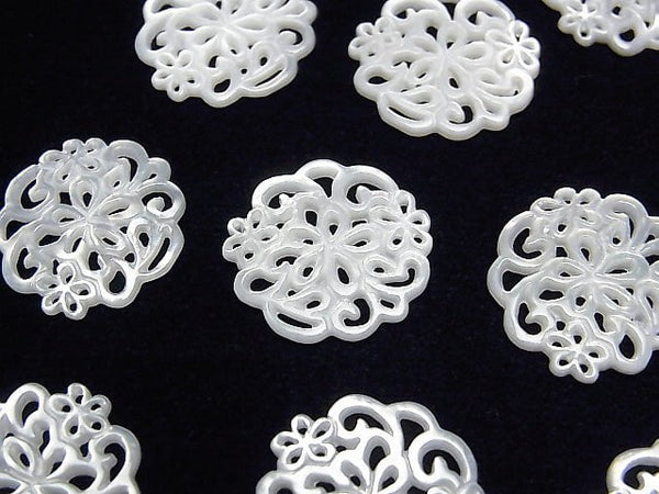 High Quality White Shell Watermark Coin 18x18x1.5 1pc