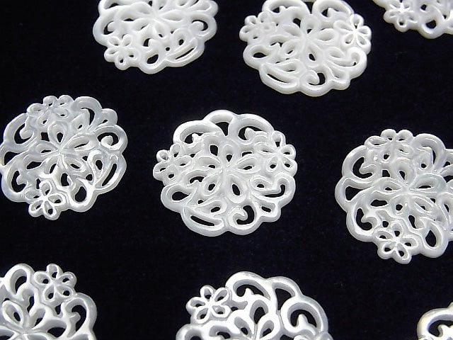 High Quality White Shell Watermark Coin 18x18x1.5 1pc