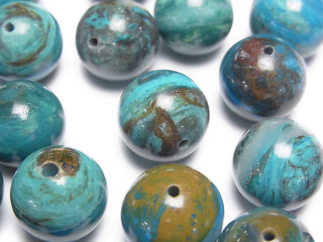 [Video] High Quality Peruvian Blue Opal AAAA+ Round 14mm 1pc