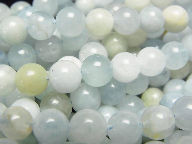 [Video] 1strand $8.79! Multi Color Aquamarine Round 6mm 1strand beads (aprx.15inch / 38cm)