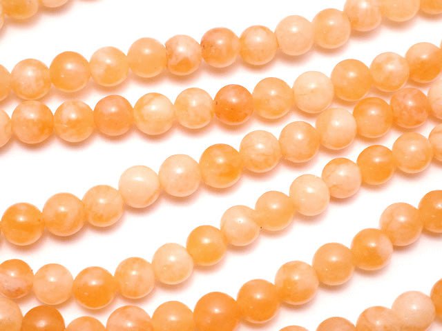 Orange Jade Round 4mm 1strand beads (aprx.15inch / 38cm)