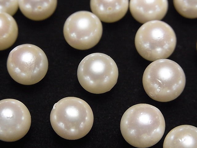 [Video] Japanese Akoya Pearl AAA- Round 8-8.5mm White [Drilled Hole] 1pc