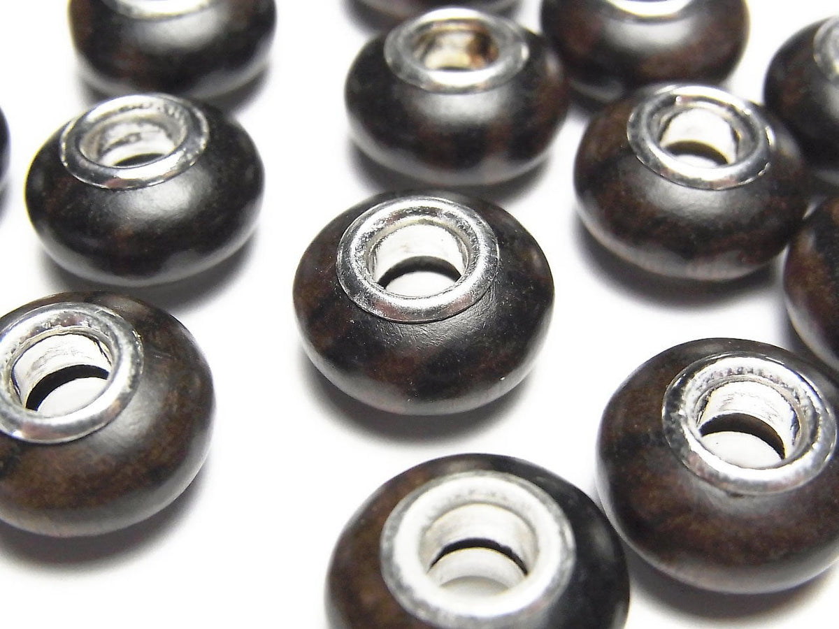 Ebenholz Rondelle 14mm [5mm Loch] 5 Stück