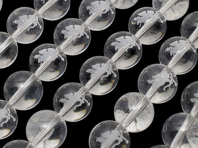 [Video] Angel Carving! Crystal AAA Round 8mm, 10mm, 12mm, 14mm NO.4 (arrow) half or 1strand