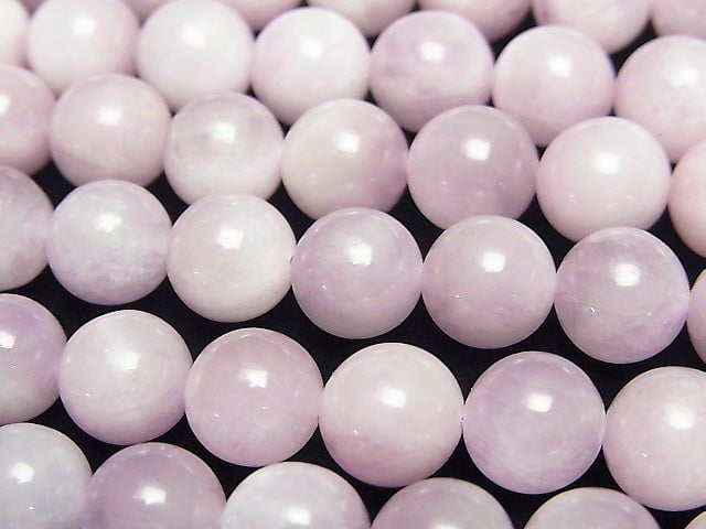 [Video] Nigeria Kunzite AA+ Round 8mm half or 1strand beads (aprx.15inch / 38cm)