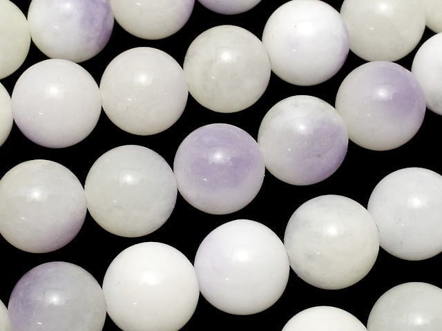 Purple & Yellow Jade Round 10mm 1strand beads (aprx.14inch / 35cm)