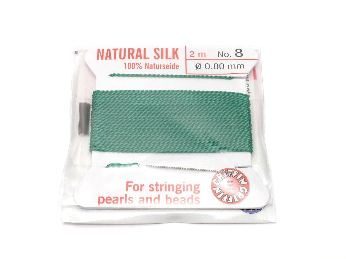 Griffin Cord (Silk Bead Cord Thread) [0.75mm-1.05mm] Green 1pc