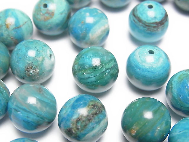 [Video] Top Quality Peru Blue Opal AAAAA Round 12mm 2pcs