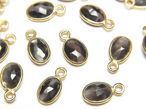 [Video] High Quality Sillimanite ,Cat's Eye AAA Bezel Setting Rose Cut 8x6mm [One Side ] 18KGP 5pcs $19.99!