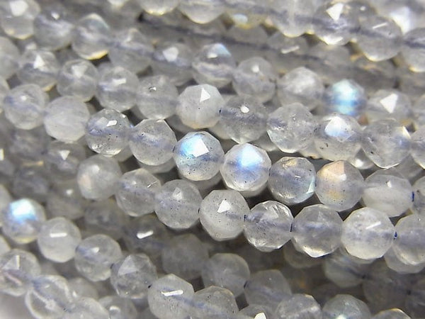 [Video] High Quality! Labradorite AA++ Star Faceted Round 4mm 1strand beads (aprx.15inch / 37cm)