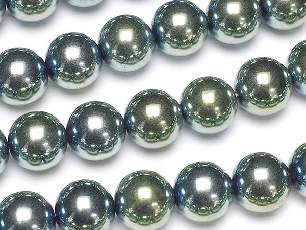 [Video] Hematite Round 10mm metallic green 1strand beads (aprx.15inch / 38cm)