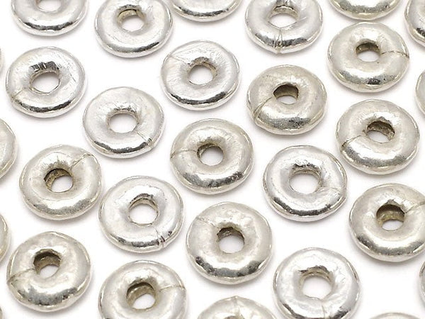 Karen Silver Roundel 7.5x7.5x2.5mm 2pcs